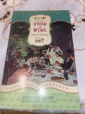 Disney Food & Wine Festival Guide Green Teal Black Brown